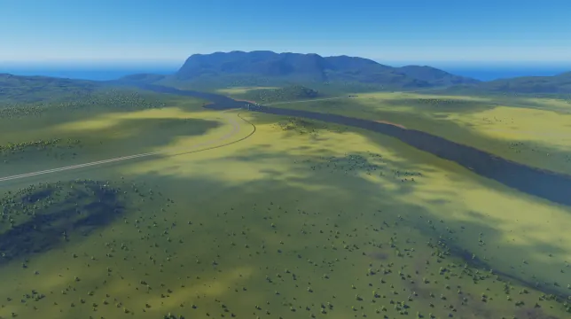 Mountain Meadows map overview in Cities: Skylines