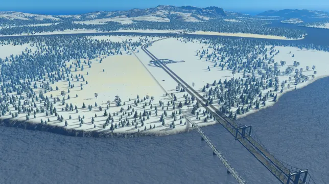 Snowy Coast map overview in Cities: Skylines