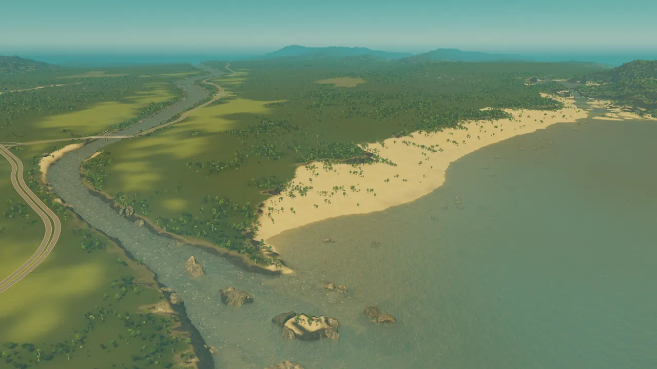 Asanu Beach map overview in Cities: Skylines