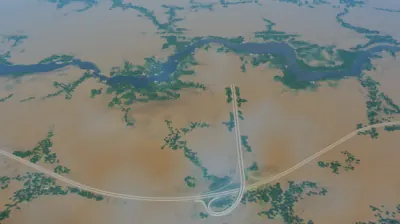 Desert Pass map overview in Cities: Skylines