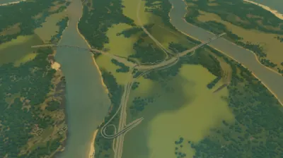 Tropical Pass map overview in Cities: Skylines