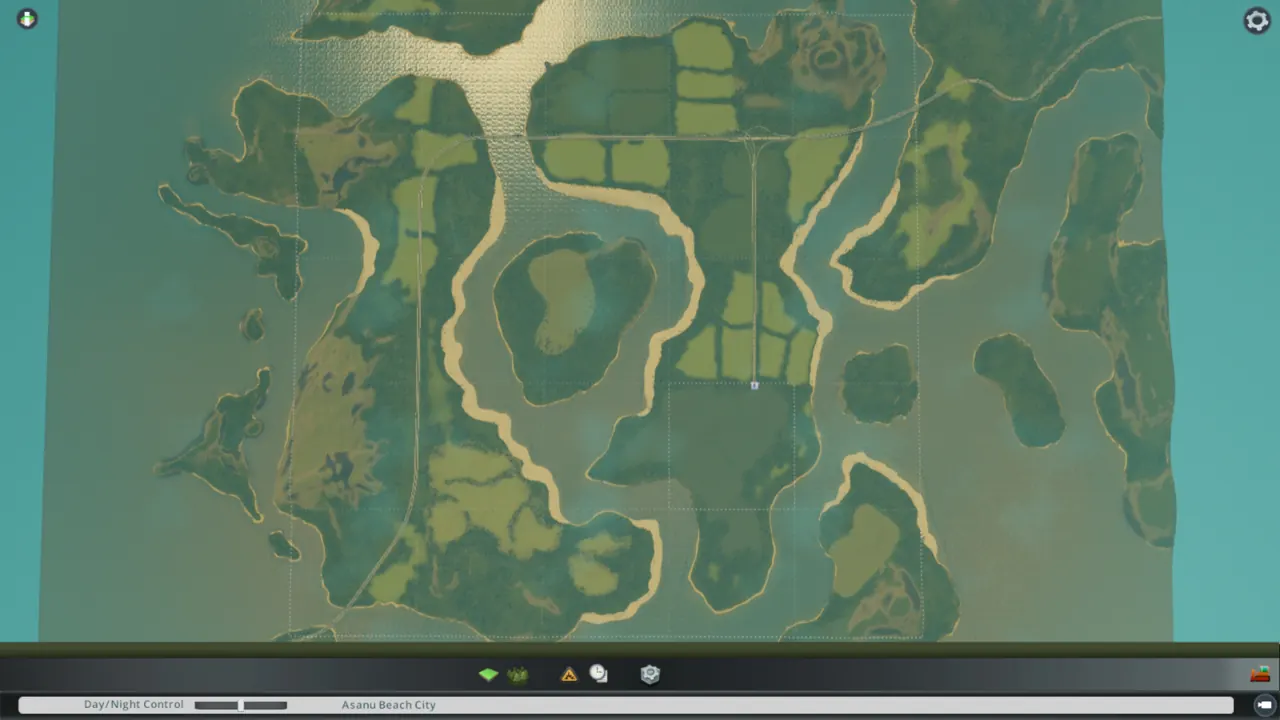 The Eyeland map overview in Cities: Skylines